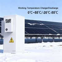 Armoire de batterie solaire LiFePO4 robuste de 125 kW 261 kWh à refroidissement par air pour stockage d'énergie commercial hors réseau et sur réseau