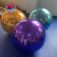 Décoration d'événements géante, ballon gonflable en PVC pour boîte de nuit, fête disco, mariage, sphère flottante dorée argentée, boule miroir gonflable