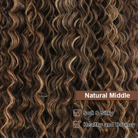 Set di Extension per Capelli Sintetici Julianna 9X, Ondulati e Ricci, Resistenti al Calore, in Fibra Bio-Organica Proteica