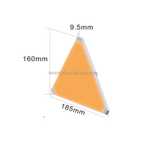 3-23Pcs Wifi <span class=keywords><strong>Bluetooth</strong></span> Ứng Dụng Điều Khiển DIY LED Tam Giác Đèn Tấm Âm Nhạc Đồng Bộ RGB Màu Lượng Tử Tường Ánh Sáng Phòng Chơi Game Đèn - Product Image 2