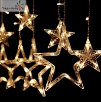 Guirlandes lumineuses LED en forme d'étoiles - Personnalisables pour la maison, les fêtes, les vacances, la décoration d'événements