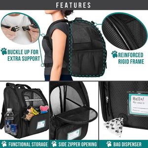 Échantillon gratuit : Sac de transport pliable pour chat, avec lit imperméable - Sac de transport pliable en plastique pour porte avant - Product Image 6