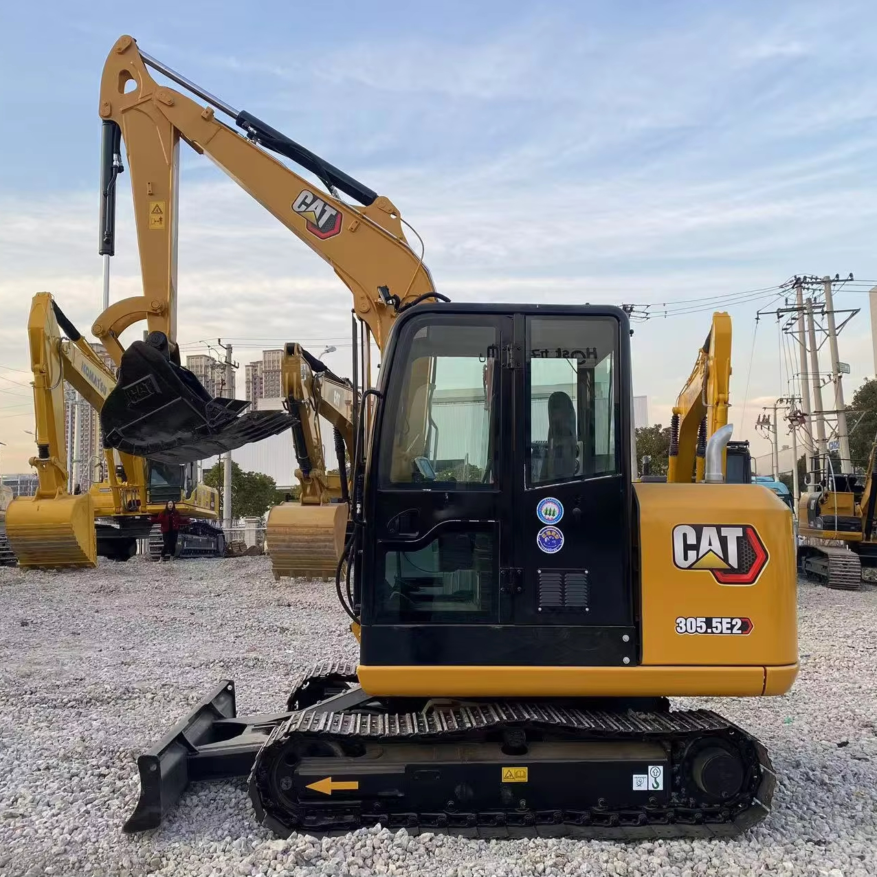 Cat 305.5E2 подержанный экскаватор с высоким качеством Подержанный 5,5 т гусеничный Коммунальный инфраструктурный станок