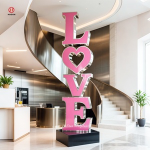 Por encargo al aire libre diseño Metal arte palabra estatua Acero inoxidable amor carta escultura - Product Image 3