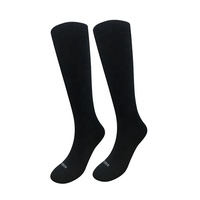 Nouvelles chaussettes de compression athlétiques respirantes et antibactériennes en fibre de bambou, hauteur genou, élastiques, pour usage quotidien 2025
