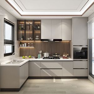 Cocina Modular Moderna en Forma de L con Acabado Mate Suave, Almacenamiento Inteligente y Diseño Premium para Hogares Contemporáneos - Product Image 4