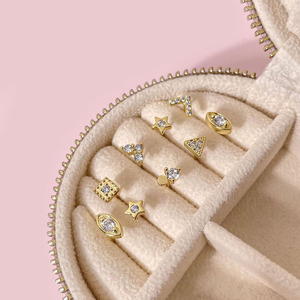 Per <span class=keywords><strong>Foxi</strong></span> donna alla moda 18K placcato in oro malocchio Design ipoallergenico in ottone orecchini per regalo principale in pietra zircone all'ingrosso - Product Image 5