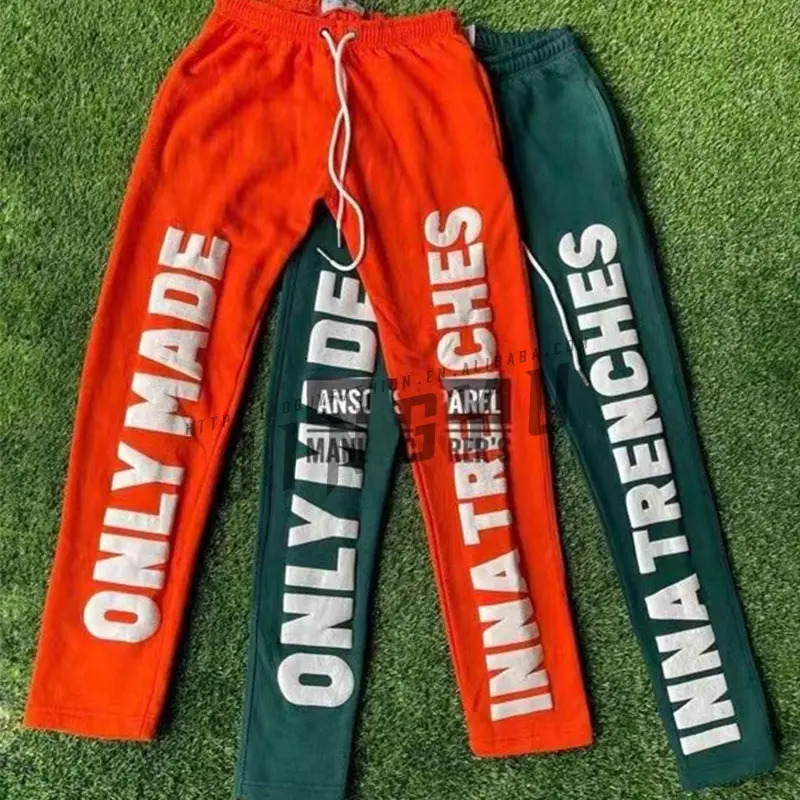 Wholesale Custom Sweatpants New Fashion 3D Puff Printed Men's Trousers Pants Jogger For Men