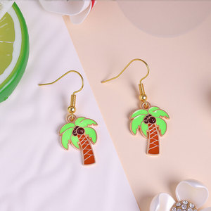 Serie de verano transfronteriza Pendientes colgantes de moda creativa Fábrica al por mayor Joyería colgante Voleibol Jugo de coco Ojos - Product Image 6