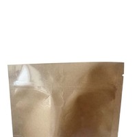 Sacs d'emballage pour collations en papier kraft imprimés sur mesure, sacs alimentaires à fermeture éclair auto-scellante avec fenêtre transparente