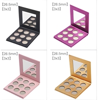 Trou de disque de groupe DIY 26.5mm/26mm RTS 9/12/15/18 couleurs maquillage palette d'ombres à paupières vide emballage de beauté boîte à rabat avec miroir