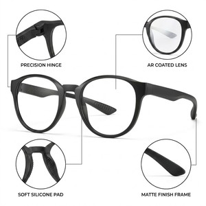 Gafas Cuadradas Anti Luz Azul, Diseño 2026, para Hombre y Mujer, para Estudio, Trabajo Remoto y Uso de Pantalla, Opción TR90 K504-15, Listas para Enviar - Product Image 4