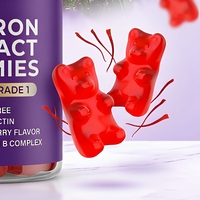 Gummies BioFlex à l'extrait de safran 88,5 mg, concentré 10:1, 0,5 % de safranal, sans sucre, saveur framboise, soutien de l'humeur, pour adultes