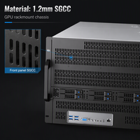 Chassis Server GPU Rak 10U Mendukung 16 Kartu GPU Turbo Lebar Ganda dengan PSU Redundant untuk AI Deep Learning