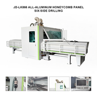 Máquina CNC JUNDE de 9 Ejes para Fabricación de Ventanas y Puertas, Fresadora y Perforadora de Paneles de Aluminio de Nido de Abeja de Seis Caras