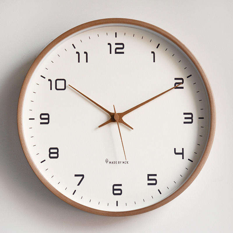Nordic-Japanese Style Wall Clock Modern Simple Mute Quartz Single Face ...