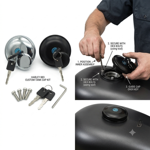 Accessoires <span class=keywords><strong>pour</strong></span> moto 883, <span class=keywords><strong>bouchon</strong></span> de réservoir d'essence avec verrouillage, <span class=keywords><strong>bouchon</strong></span> de réservoir d'huile de haute qualité - Product Image 3
