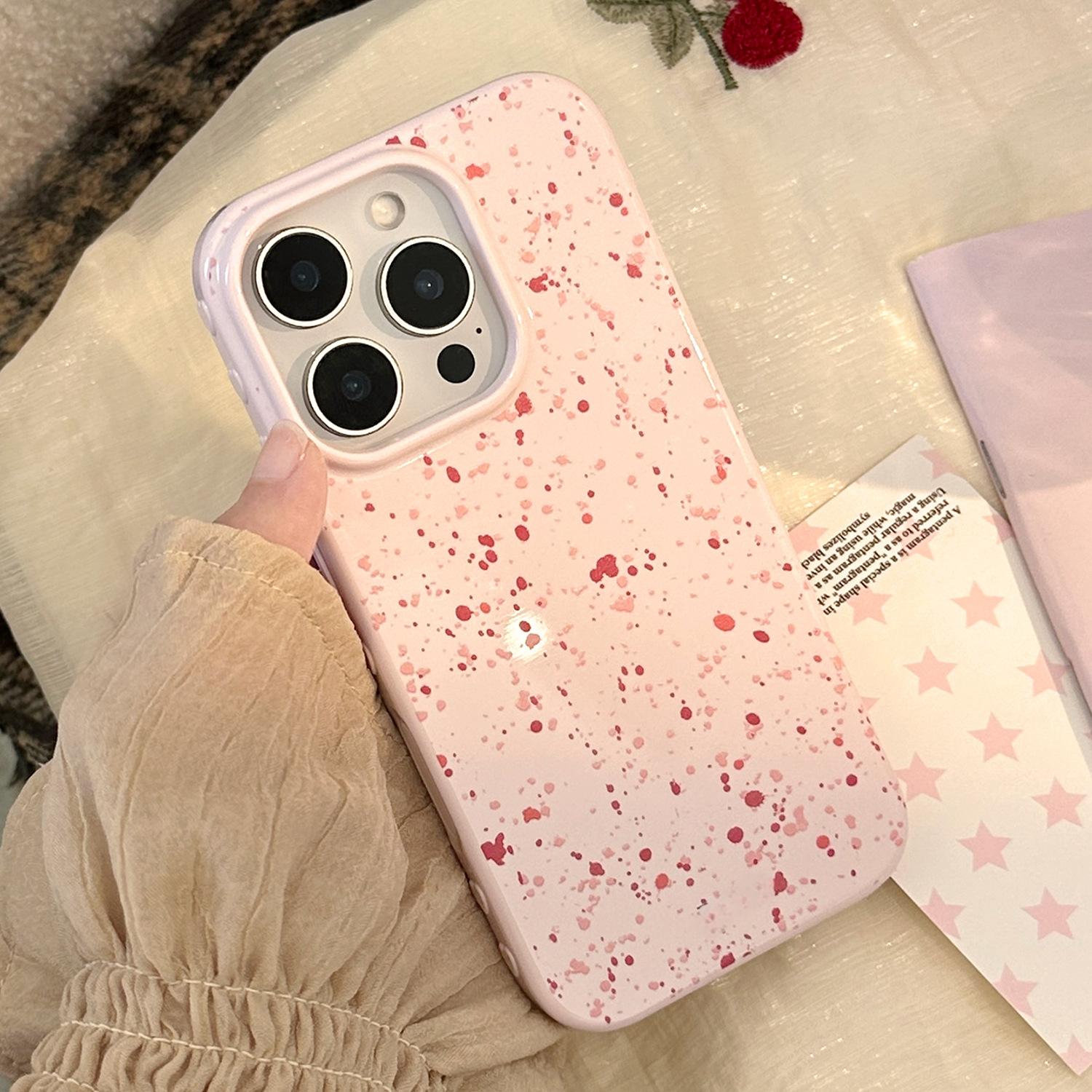 Guava powder, raspberry ink splash