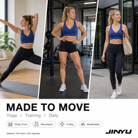 Soutien-gorge de sport enveloppant pour femme, non toxique, avec bandes larges croisées devant et au dos, bleu roi, en stock local à Perth, Australie, offre en gros
