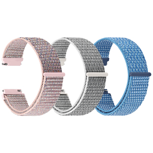 Bracelet de montre en nylon à libération rapide de 16 mm pour hommes et femmes, bracelet de remplacement en nylon Solo Loop réglable de 16 mm - Product Image 1