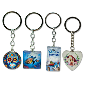 Porte-clés Souvenir en Métal et Verre Personnalisé avec Logo, Motif Poisson, Snack, Alimentaire, Sardines, Vente en Gros - Product Image 3