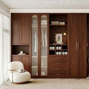 Armario de Dormitorio BALOM Personalizado de MDF, Venta Directa de Fábrica, Diseño Gratuito, con Puerta de Vidrio para Muebles de Dormitorio Minimalistas - Product Image 2