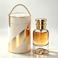 Flacon de parfum écologique 30 ml, flacon de parfum en verre 50 ml, flacons de parfum vides avec fond volcanique doré et emballage 100 ml