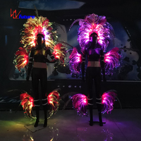 LED entusiasmo Samba deslumbrante luminiscente rendimiento disfraz pluma luminiscente disfraz carnaval actuación disfraz 1 pieza
