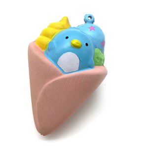 Jouet anti-stress à presser en PU souple à rebond lent, personnalisé, en forme de petit pendentif coloré, simulant un tube de crè<span class=keywords><strong>me</strong></span> glacée ou un dessert - Product Image 1