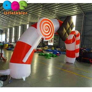 Arco de dulces para decoración de patio, Candy Cane Chocolates, arco inflable de Navidad - Product Image 3