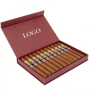 Boîtes à cigares en papier noir en forme de livre feuille d'or personnalisée boîte à cigares magnétique vide de luxe présentoir cadeau - Product Image 4