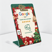 Joyeux Noël – Supports NFC Google Reviews – Support NFC intelligent réinscriptible pour cartes de visite – Idéal pour les commerces de détail, hôtels et avis 5 étoiles