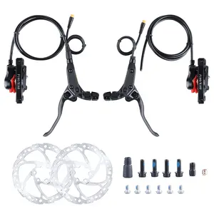 Kit de frenos de disco hidráulicos para bicicleta eléctrica, kit de frenos hidráulicos para bicicleta eléctrica, con potencia de corte y nivel de freno para motor bafang de 3 pines