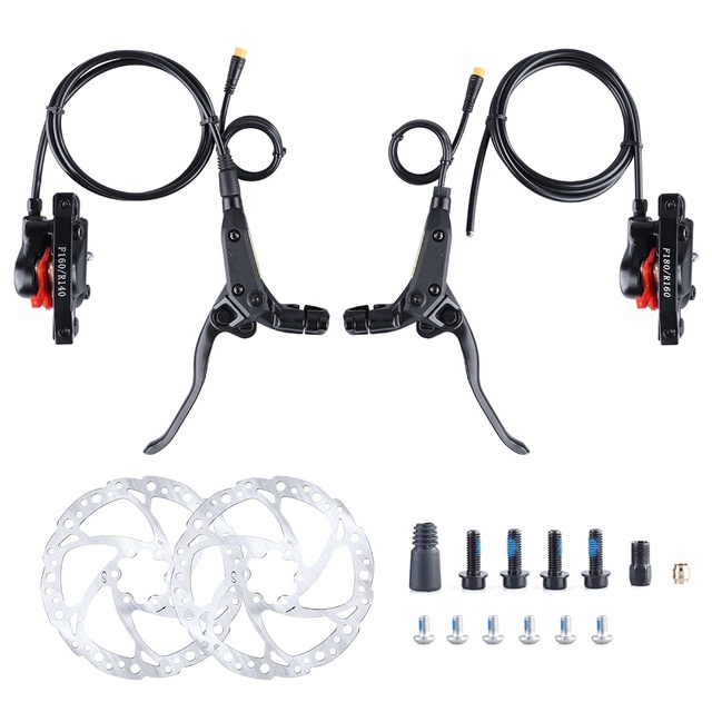 Electric Bicycle Hydraulic Disc Brake Kit Ebike Power Cut off Brake Level for Bafang Motor 3 Pin Electric Bike Hydraulic Brake