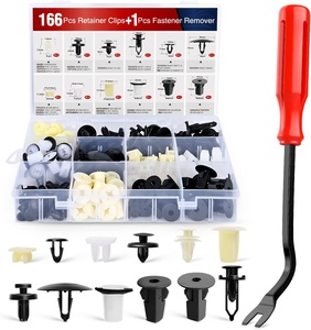 167 pièces de clips de fixation et rivets de protection pour véhicule, adaptés aux garnitures décoratives de carrosserie automobile - Product Image 1