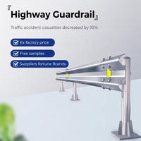 Barrière de sécurité en acier Q235 galvanisé à chaud, type W, certifiée EN1317, barrière de sécurité ondulée pour autoroute à grande vitesse