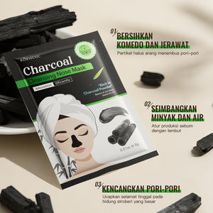 หน้ากากทำความสะอาดจมูกด้วยถ่านกำจัดสิวหัวดำ6กรัมได้รับการรับรองจาก bpom - Product Image 3