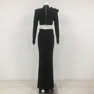 Abiti Firmati Personalizzati di Marche Famose, Completo Due Pezzi da Donna, Vestiti Invernali da Festa per Donna - Product Image 3