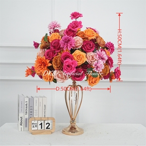 Bola de Flores Artificiales de 30cm, 40cm, 50cm, Centro de Mesa para Fiestas y Bodas, Decoración Floral con Rosas y Hortensias, Dropshipping - Product Image 3
