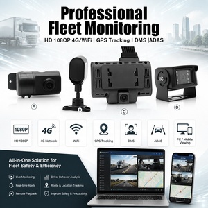 Caméra <span class=keywords><strong>embarquée</strong></span> 4G AI 4 canaux avec WiFi, GPS, ADAS, DMS, système de surveillance du conducteur, gestion de flotte pour camion, bus, taxi, <span class=keywords><strong>voiture</strong></span> - Product Image 2