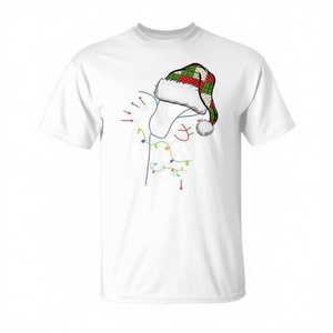 T-shirt Let It Flow Anatomy Heart Cardiac Nurse Patchwork Santa Hat Tri Blend - Product Image 2