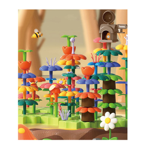 Regalo per la Festa dei Bambini AJB, Blocchi da Costruzione con Simulazione di Foreste Naturali e Animali, Giocattoli Educativi da Assemblare per Bambini - Product Image 1