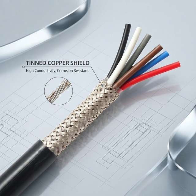 Professional Grade ISO9001 Audited CE Certified Multi Core Tinned Copper Braid Interference Shielded Control Cable