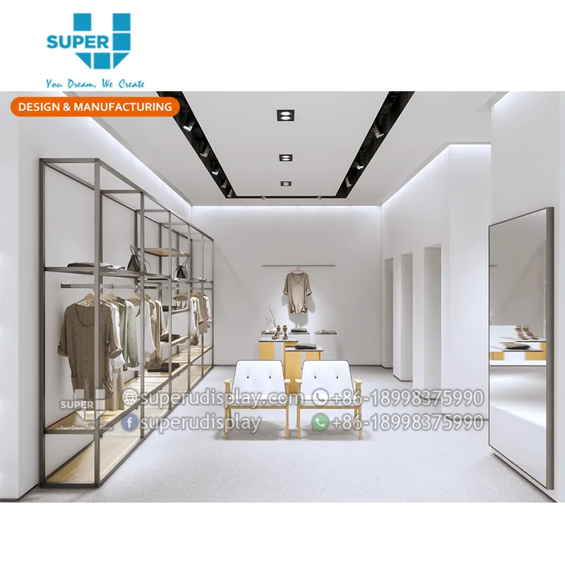 Einzelhandel Bekleidung Shop Interior Design Boutique Kleidung Store-Design