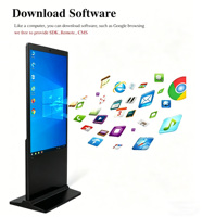 Monitor Delgado Android Económico de 43, 49, 55 y 65 Pulgadas, Software CMS para Fotos y Vídeos, Señalización Digital LCD Portátil, Pantalla LCD para Interiores