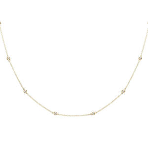 Minimalist असली सोना 14K 18K सोने की हीरे की हार आभूषण महिलाओं के लिए - Product Image 3