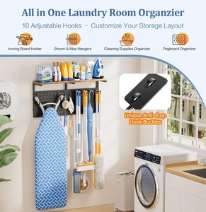 Low Price Vintage Waterproof Wall Mount Ironing <strong>Board</strong> Hanger <strong>Iron</strong> <strong>Board</strong> Holder <strong>Storage</strong> Shelf Broom Mop Organizer Pot <strong>Storage</strong> for - Product Image 2
