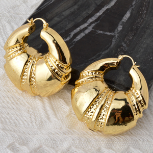 Boucles d'oreilles Offre Spéciale africaines en cuivre de haute qualité plaqué or 18 carats pour femmes - Product Image 2