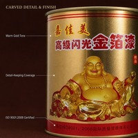 Peinture dorée de qualité industrielle, peinture à base d'eau à haute adhérence et résistante à l'abrasion pour la dorure de pierres et la sculpture sur bois