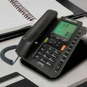 Pantalla de 14 dígitos <span class=keywords><strong>para</strong></span> llamadas entrantes Rellamada automática <span class=keywords><strong>2</strong></span> líneas Teléfono fijo Teléfono de identificación de llamadas - Product Image 2